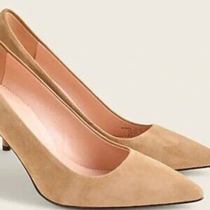 J.Crew Elsie Nude Suede Classic Pumps, Size 8